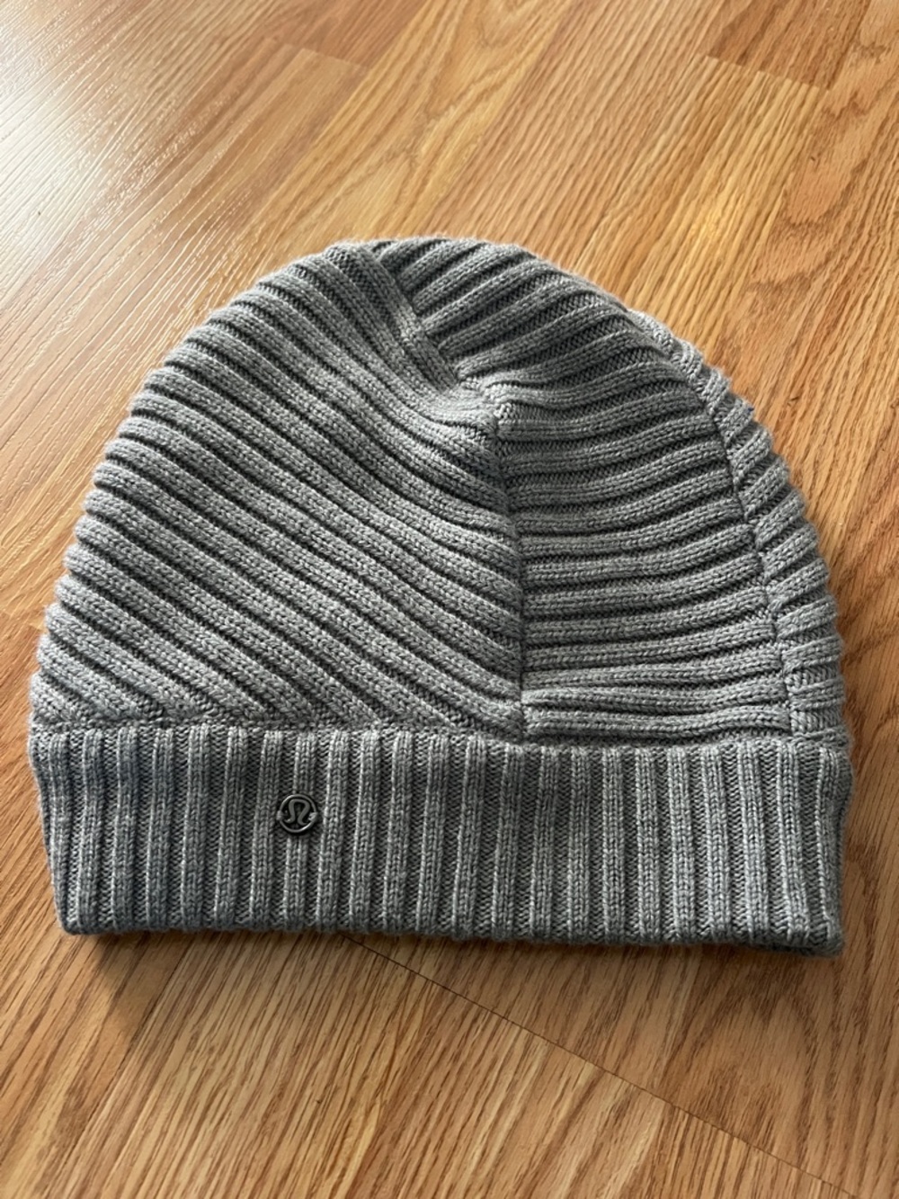 lululemon athletica Gray Ribbed Knit Beanie